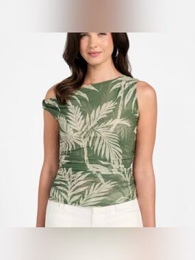 Guess Asymmetrical Off-Shoulder Sleeveless Blouse